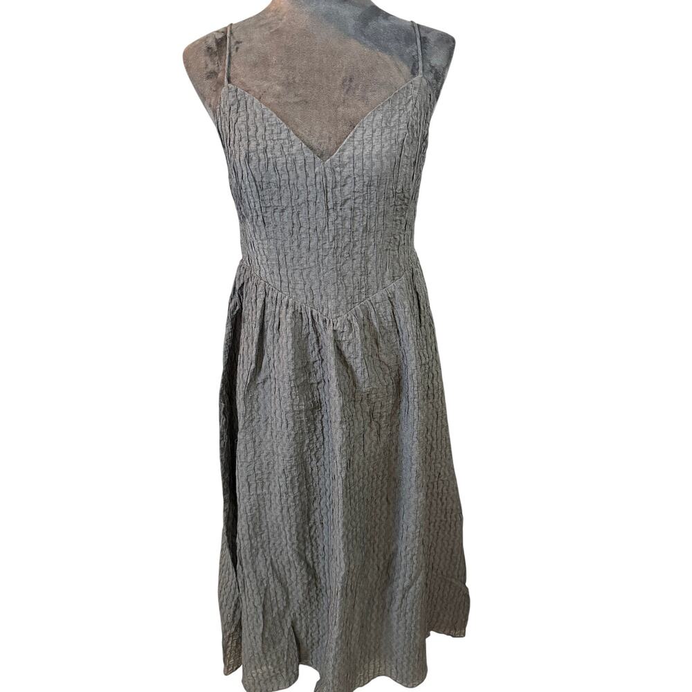 ASTR The Label Medium Lyocell Blend Black Textured Midi Dress Whimsycore Resort - Picture 2 of 11